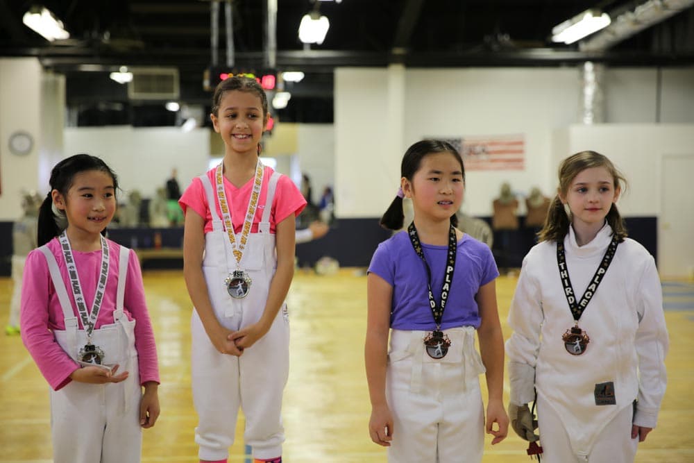 Birmingham Fencing Academy students in class